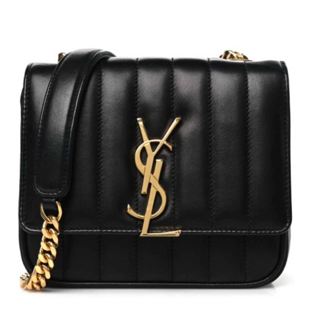 YSL Medium Vicky Black with gold hardware includes Dust Bag